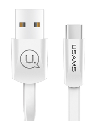 USAMS Καλώδιο USB σε USB-C US-SJ200, 10W, 1.2m, λευκό