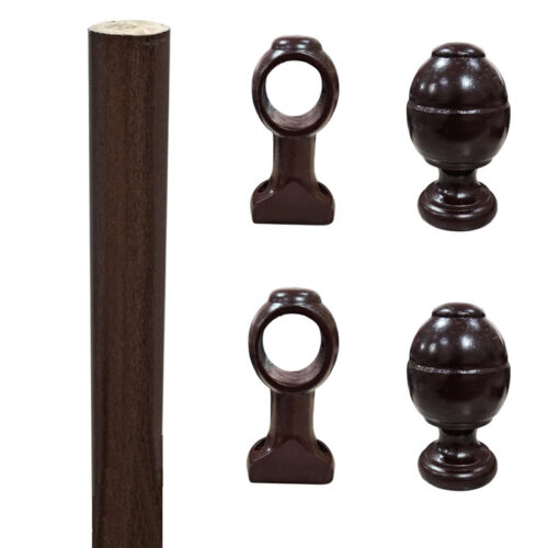 Σετ ξύλινο κουρτινόξυλο - Wooden Rod Set