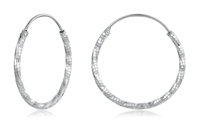 BAMOER σκουλαρίκια κρίκοι BSE1178-L, ασήμι 925, 2.6cm, ασημί