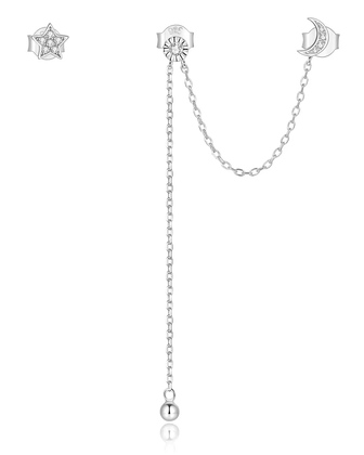 BAMOER σκουλαρίκια καρφωτά BSE431 με κυβική ζιρκόνια, ασήμι 925, ασήμι