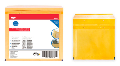 MP σετ φάκελοι με φυσαλίδες PS211, 180x165mm, καφέ, 10τμχ