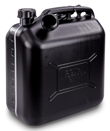 PROPLUS δοχείο καυσίμων 530047 με σπιράλ, πλαστικό, 20lt, μαύρο