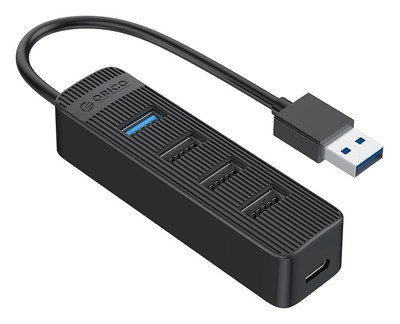 ORICO USB hub TWU32-4A, 4x θυρών, USB 3.0, 5Gbps, USB σύνδεση, μαύρο