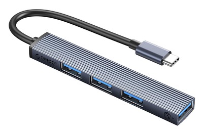 ORICO USB hub AHC2-4A, 4x θυρών, USB 3.0, 5Gbps, USB-C σύνδεση, γκρι