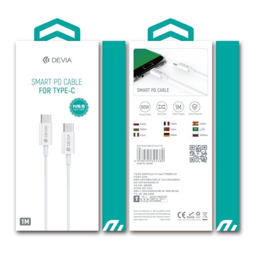 Devia cable Smart EC042 PD USB-C - USB-C 60W 3A white