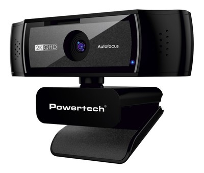 POWERTECH web camera PT-1428, 5MP, 2K QHD, αυτόματη εστίαση, 1.5m, μαύρη