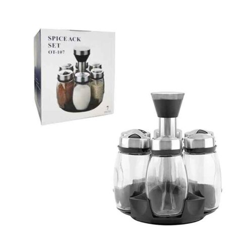 Σετ Μπαχαρικών 7 Τεμαχίων με Περιστρεφόμενη Βάση OT-107 - Spice Rack Set