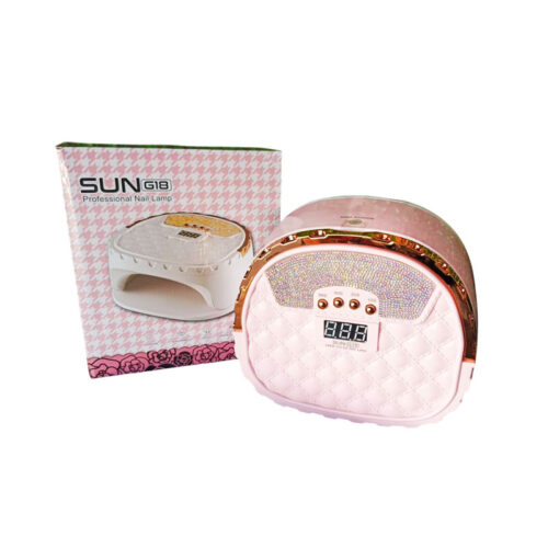 SUN G18 Ροζ Επαγγελματική Λάμπα Νυχιών Φουρνάκι UV/LED με Strass & Οθόνη LCD - Professional Nail Lamp