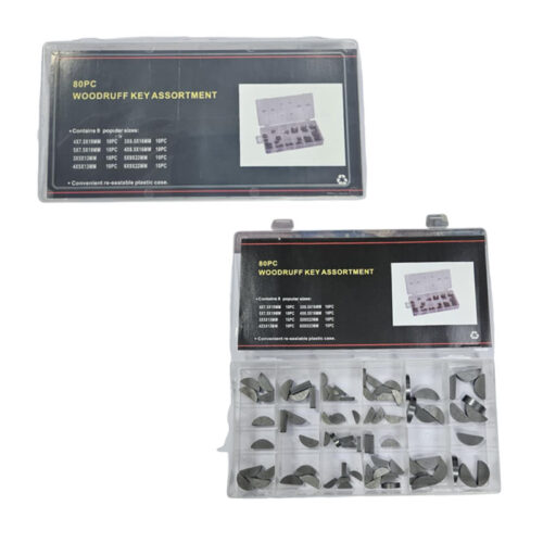 Σετ 80 Τεμαχίων Ημικυκλικών Σφηνών - Woodruff Key Assortment Set