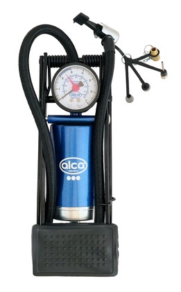 ALCA τρόμπα ποδιού 201200 με μανόμετρο, 100PSI, μπλε
