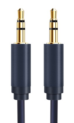 CABLETIME καλώδιο ήχου 3.5mm CT-AV301-H11G, gold plated, 1m, μπλε