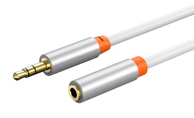 CABLETIME καλώδιο προέκτασης ήχου 3.5mm CT-AV311-P12G, gold plated, 1.5m, λευκό