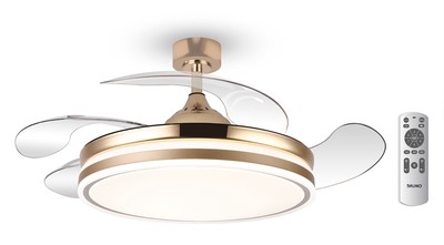 BRUNO BRN-0226 Ανεμιστήρας οροφής με LED φως, AC 82W, 42", O107x47εκ., χρυσός