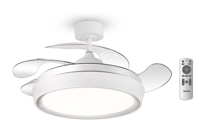BRUNO BRN-0227 Ανεμιστήρας οροφής με LED φως, AC 82W, 42", O107x47εκ., λευκός
