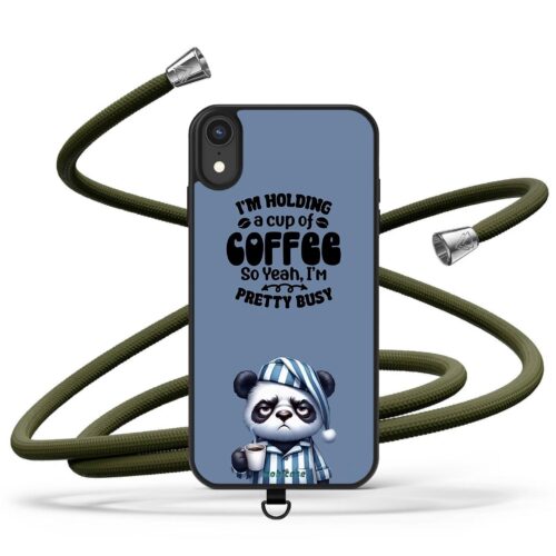 Θήκη iPhone για Όλα τα μοντέλα Θήκη με Κορδόνι λαιμού & σχέδιο Coffee (Κωδ:2025)