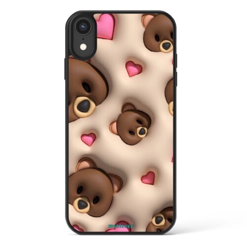 Θήκη iPhone για Όλα τα μοντέλα Θήκη Σιλικόνης Με Σχέδιο Bear (Κωδ:1022)