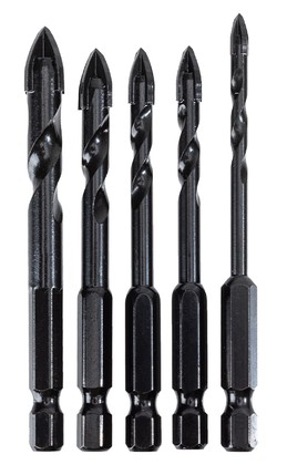 DELI σετ τρυπάνια DH-CZZ005-ED2 για γυαλί, 40Cr YG6X, 4/5/6/8/10mm, εξάγωνο, 5τμχ