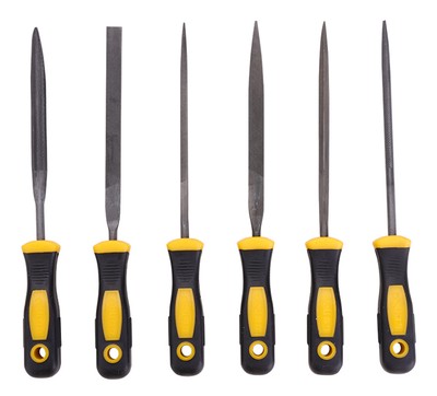 DELI σετ λίμες DL75108 με αντιολισθητική λαβή, μετάλλου, 160mm, 6τμχ