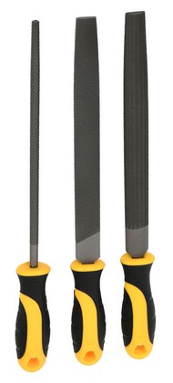 DELI σετ λίμες DL75108 με αντιολισθητική λαβή, μετάλλου, 200mm, 3τμχ