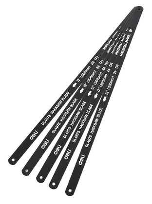 DELI σετ λάμες πριονιού σιδήρου/ξύλου DL4673, 300mm, 24 TPI, 5τμχ