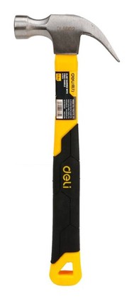 DELI σφυρί προκοβγάλτης DL5002 με αντιολισθητική Fiberglass λαβή, 500gr, 340mm