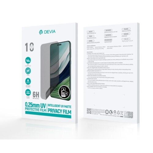 DEVIA Intelligent UV Matte Privacy Protective Front Film (0.25mm) 10pcs