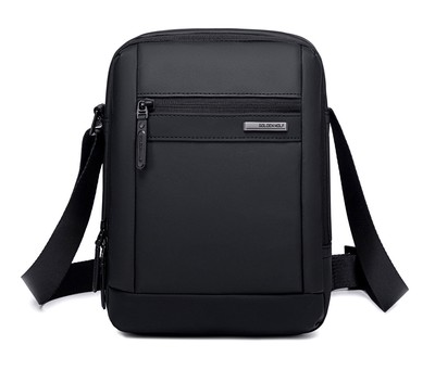 GOLDEN WOLF τσάντα ώμου GKB00732 με θήκη tablet, 3L, μαύρη