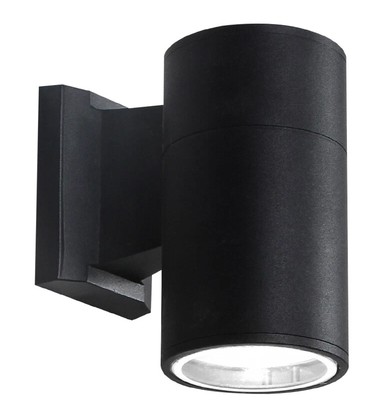 POWERTECH φωτιστικό τοίχου HLL-0189 για GU10 λάμπα, μεταλλικό, IP65, μαύρο