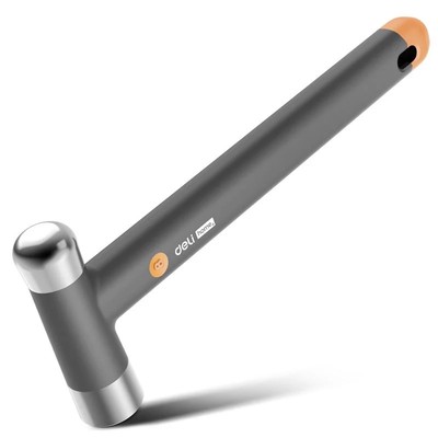 DELI σφυρί μπάλας HT7008C με αντιολισθητική λαβή, 250gr, 245mm, γκρι/πορτοκαλί