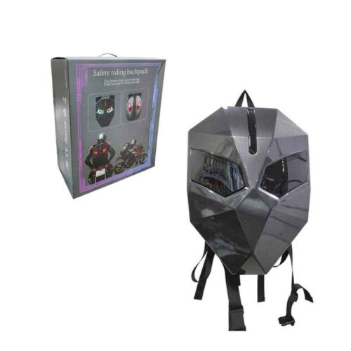 Έξυπνο Σακίδιο Μοτοσυκλέτας με LED Μάτια & Αδιάβροχο Κέλυφος Carbon - Safety Riding Backpack