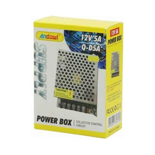 Andowl Τροφοδοτικό Ρεύματος 12V 5A 60W Q-D5A – Power Supply Box