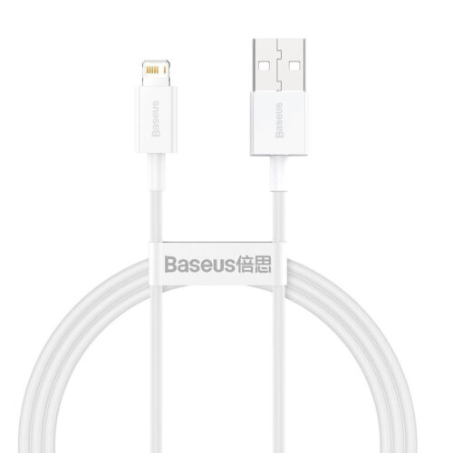 BASEUS Cable USB-A - Lightning, 1m, 2.4A, Superior (white) - CALYS-A02