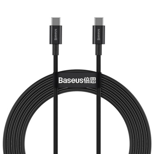 BASEUS Cable Type-C - Type-C, 1m, 100W, Superior S (black) - CATYS-B01