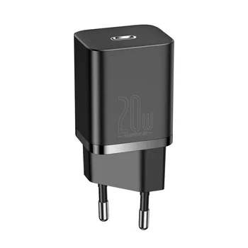 BASEUS 220V 20W, 1*USB-C, Super Si (black) - CCSUP-B01