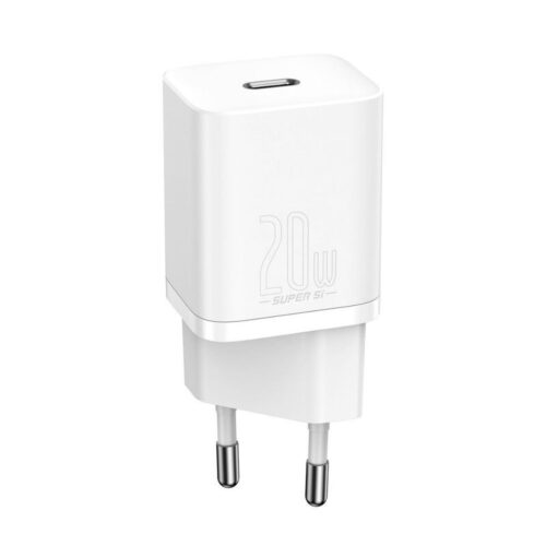 BASEUS 220V 20W, 1*USB-C, Super Si (white) - CCSUP-B02