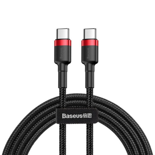 BASEUS Cable Type-C - Type-C, 2m, 60W, Cafule (black+red) - CATKLF-H91