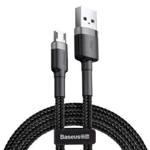 BASEUS Cable USB-A - Micro USB, 3m, 2A, CAFULE (gray+black) - CAMKLF-HG1
