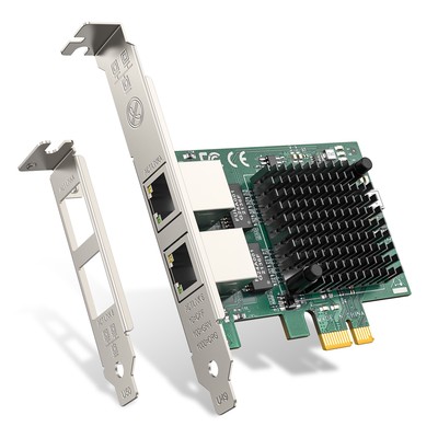 EDUP κάρτα επέκτασης δικτύου PCIe σε 2x RJ45 EP-9613, 1000Mbps