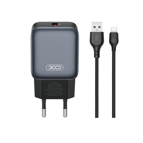XO 220V 18W, 1A, cable A-C (black) - L152