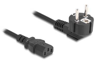 DELOCK καλώδιο τροφοδοσίας 81299, 3x 0.75mm², 1m, μαύρο