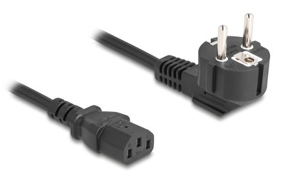 DELOCK καλώδιο τροφοδοσίας 81326, 3x 0.75mm², 2m, μαύρο