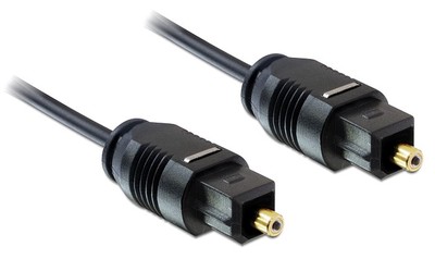 DELOCK καλώδιο ήχου Toslink 82879, gold plated, 2.2 mm, 1m, μαύρο