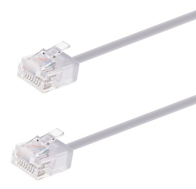 POWERTECH καλώδιο δικτύου CAB-N439, Cat 6A U/UTP, ultra slim, copper, 500MHz, 0.50m, γκρι