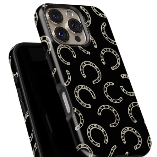Θήκη iPhone για Όλα τα μοντέλα 3D Design Με Σχέδιο Lucky Horseshoes Black (Κωδ:1156)