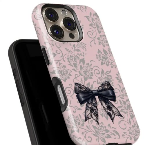 Θήκη Samsung για Όλα τα μοντέλα 3D Design Με Σχέδιο Flowers and Black Bow (Κωδ:1070)