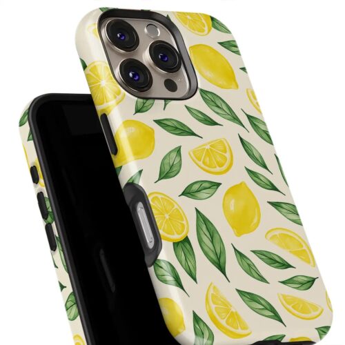 Θήκη Samsung για Όλα τα μοντέλα 3D Design Με Σχέδιο Lemons and Leaves (Κωδ:1166)