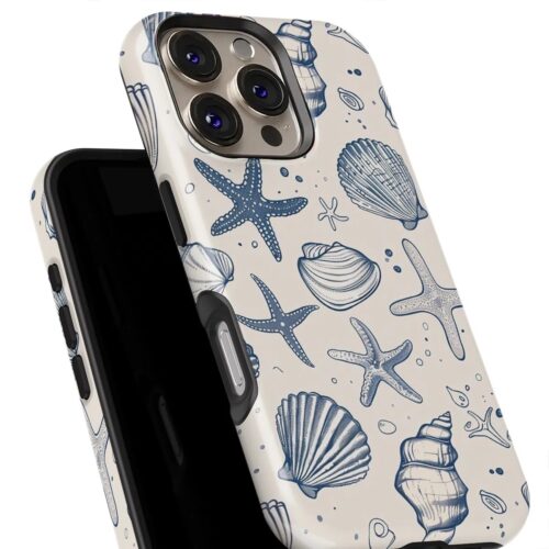 Θήκη Xiaomi για Όλα τα μοντέλα 3D Design Με Σχέδιο Seashells and Starfish White (Κωδ:1075)