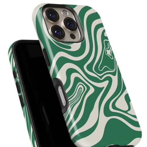 Θήκη Xiaomi για Όλα τα μοντέλα 3D Design Με Σχέδιο Green Topographic Wave (Κωδ:1159)