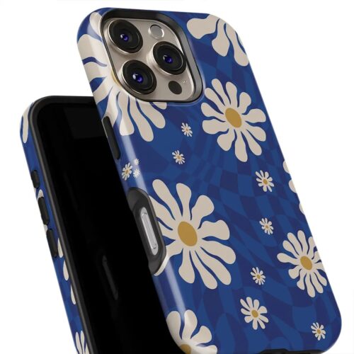 Θήκη Xiaomi για Όλα τα μοντέλα 3D Design Με Σχέδιο Retro Blue Daisies (Κωδ:1167)