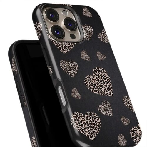 Θήκη Xiaomi για Όλα τα μοντέλα 3D Design Με Σχέδιο Leopard Hearts Black (Κωδ:1174)
